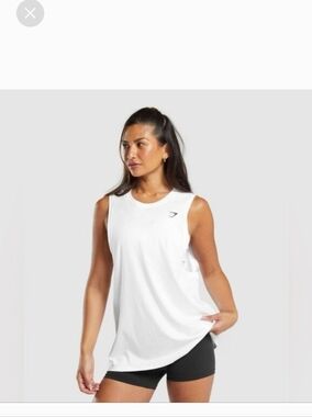 Gymshark White Sleeveless Athletic Tank Top
